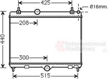 VAN WEZEL 40002358 -  Радиатор, охлаждение двигателя